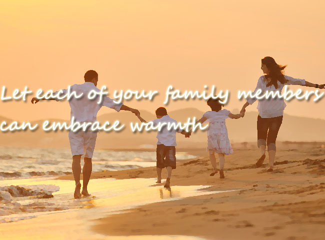 Let each of your family members can embrace warmth