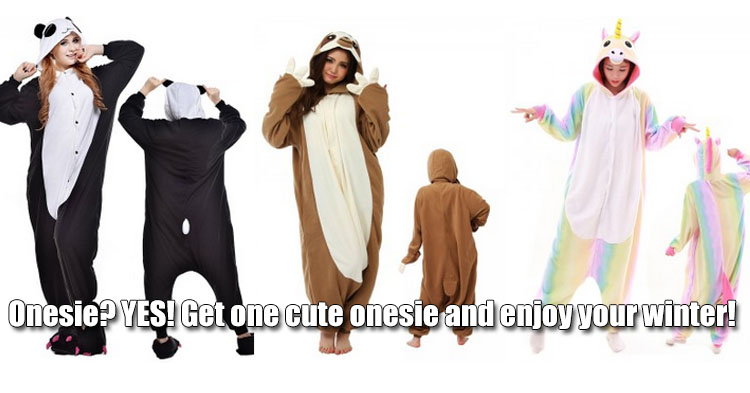 Get one cute onesie and enjoy your winter
