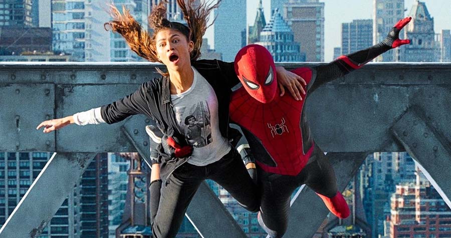spiderman and MJ in the new spiderman no way home movie